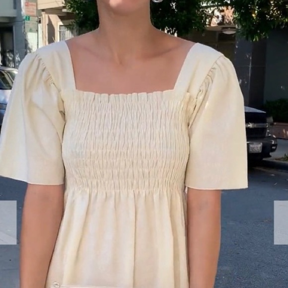 Lisa Says Gah - Toni Dress In Oat Linen - Picture 3 of 5